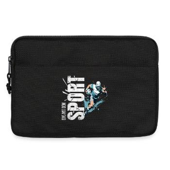 Eins mit dem Sport - Rugby - Laptoptasche 13" - Schwarz - Vorne