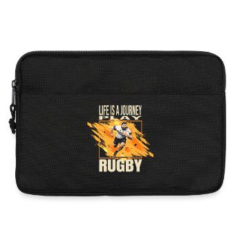 Life is a journey - Play Rugby - Laptoptasche 13" - Schwarz - Vorne