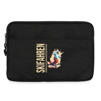 Skifahren ist wie tanzen und der Berg führt immer - Laptoptasche 13" - Schwarz - Vorne