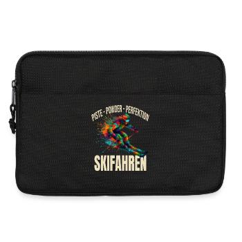 Piste - Powder - Perfektion - Skifahren - Laptoptasche 13" - Schwarz - Vorne