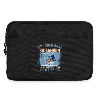Ein Leben ohne Skifahren ist möglich, aber Sinnlos - Laptoptasche 13" - Schwarz - Vorne