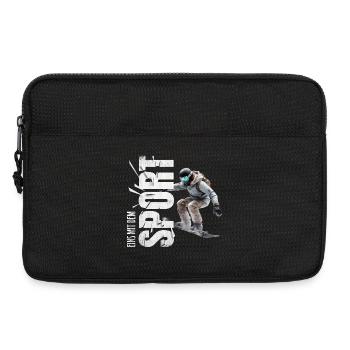 Eins mit dem Sport - Snowboard - Laptoptasche 13" - Schwarz - Vorne