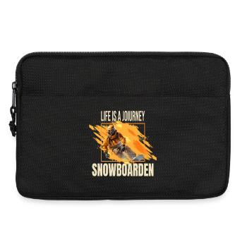 Life is a journey - Snowboarden - Laptoptasche 13" - Schwarz - Vorne