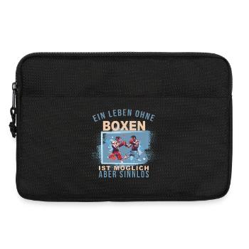 Ein Leben ohne Boxen ist möglich, aber Sinnlos - Laptoptasche 13" - Schwarz - Vorne