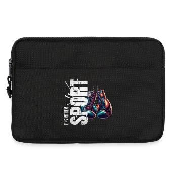 Eins mit dem Sport - Boxen - Laptoptasche 13" - Schwarz - Vorne