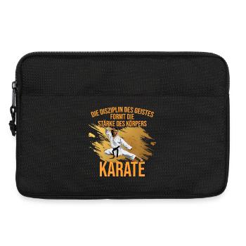 Die Disziplin des Geistes formt die Stärke - Laptoptasche 13" - Schwarz - Vorne