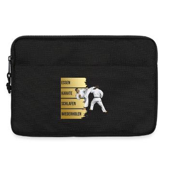 Essen - Karte - Schlafen - Wiederholen - Laptoptasche 13" - Schwarz - Vorne