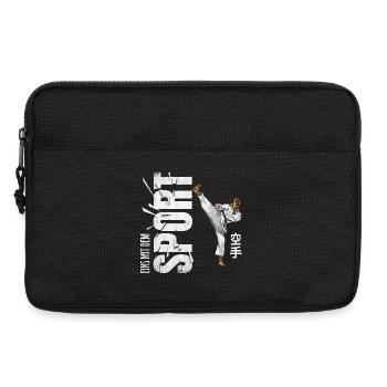 Eins mit dem Sport - Karate - Laptoptasche 13" - Schwarz - Vorne