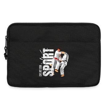Eins mit dem Sport - Judo - Laptoptasche 13" - Schwarz - Vorne