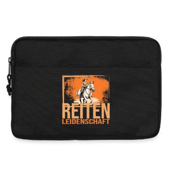 Reiten Leidenschaft - Laptoptasche 13" - Schwarz - Vorne