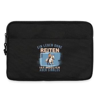 Ein Leben ohne Reiten ist möglich, aber Sinnlos - Laptoptasche 13" - Schwarz - Vorne