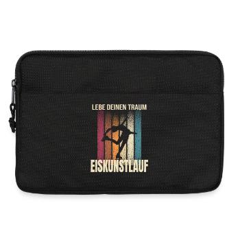 Lebe deinen Traum - Eiskunstlaufen - Laptoptasche 13" - Schwarz - Vorne