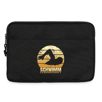 Schwimm Leidenschaft - Laptoptasche 13" - Schwarz - Vorne