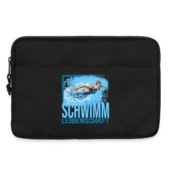 Schwimm Leidenschaft - Laptoptasche 13" - Schwarz - Vorne