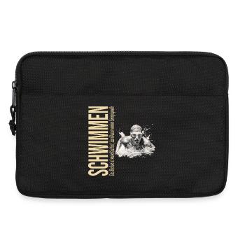 Das Becken ist mein Kraftort - Schwimmen - Laptoptasche 13" - Schwarz - Vorne