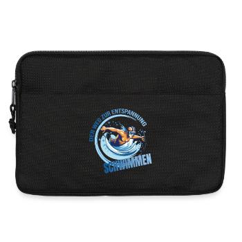 Der Weg zur Entspannung - Schwimmen - Laptoptasche 13" - Schwarz - Vorne