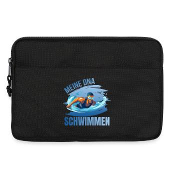 Meine DNA - Schwimmen - Laptoptasche 13" - Schwarz - Vorne