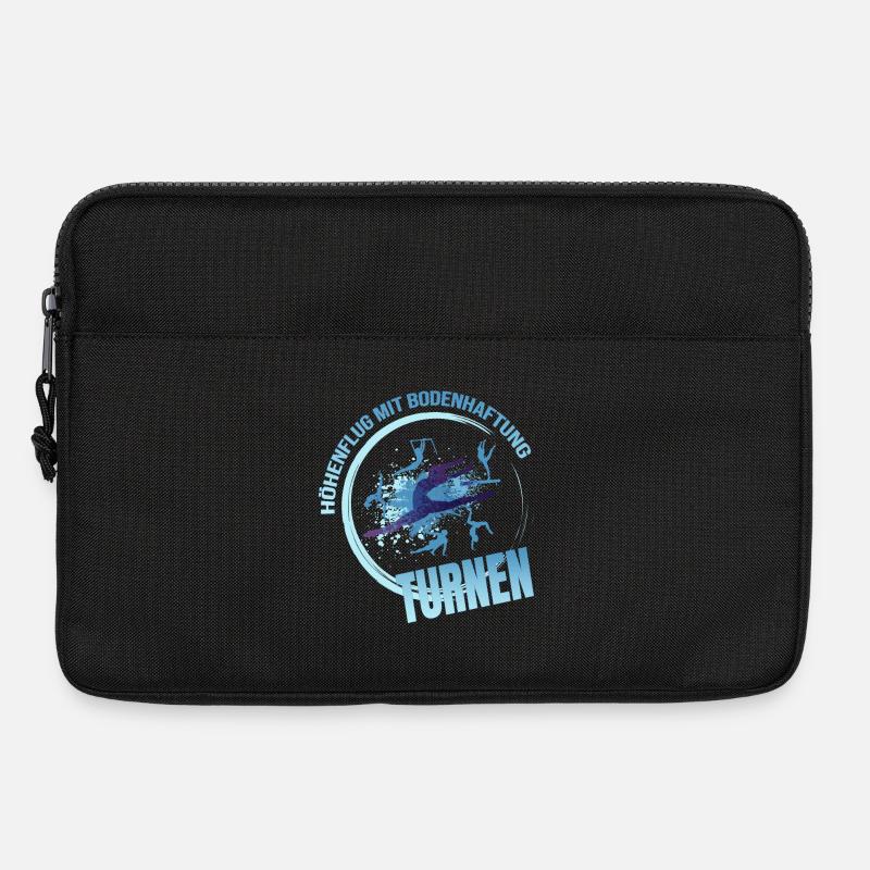 Höhenflug mit Bodenhaftung - Turnen - Laptoptasche 13" - Schwarz