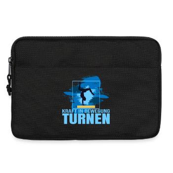Kraft in Bewegung- Turnen - Laptoptasche 13" - Schwarz - Vorne