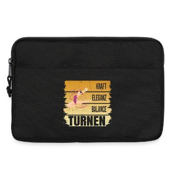 Turnen - Kraft - Eleganz - Balance - Laptoptasche 13" - Schwarz - Vorne