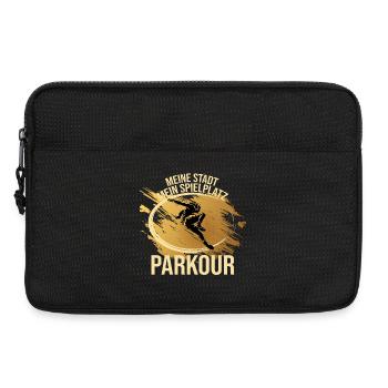 Meine Stadt - Mein Spielplatz - Parkour - Laptoptasche 13" - Schwarz - Vorne