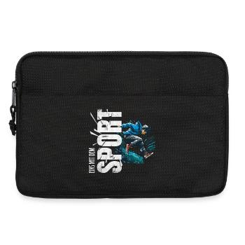 Eins mit dem Sport - Parkour - Laptoptasche 13" - Schwarz - Vorne