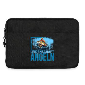 Leidenschaft Angeln - Laptoptasche 13" - Schwarz - Vorne