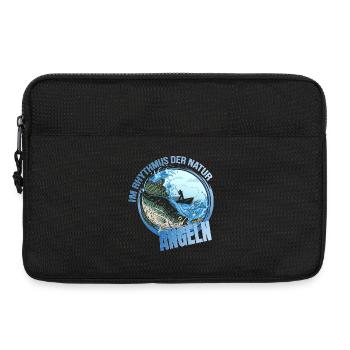 Im Rhythmus der Natur - Angeln - Laptoptasche 13" - Schwarz - Vorne