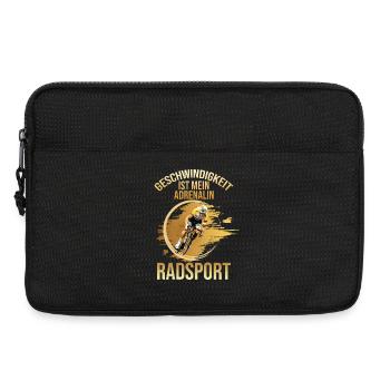 Geschwindigkeit ist mein Adrenalin - Radsport - Laptoptasche 13" - Schwarz - Vorne