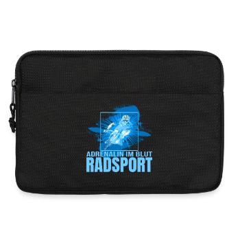 Adrenalin im Blut - Radsport - Laptoptasche 13" - Schwarz - Vorne