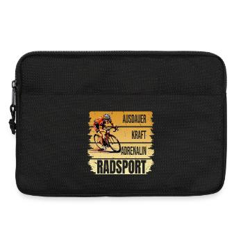 Ausdauer - Kraft - Adrenalin - Radsport - Laptoptasche 13" - Schwarz - Vorne