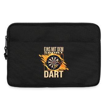 Eins mit dem Sport - Dart - Laptoptasche 13" - Schwarz - Vorne