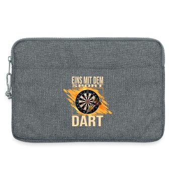 Eins mit dem Sport - Dart - Laptoptasche 13" - Grau meliert - Vorne