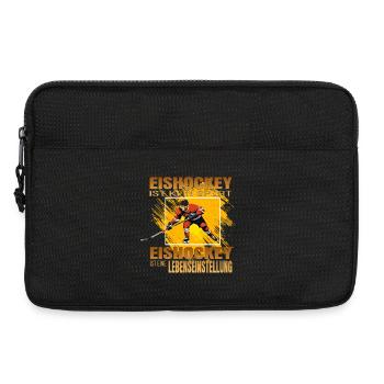Eishockey ist kein Sport, Eishockey ist eine... - Laptoptasche 13" - Schwarz - Vorne