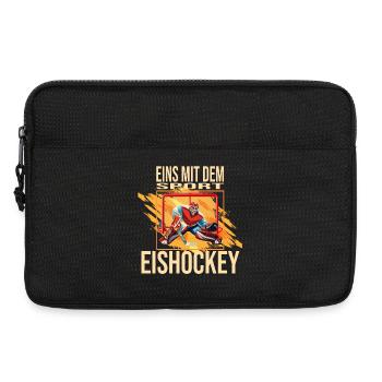 Eins mit dem Sport - Eishockey - Laptoptasche 13" - Schwarz - Vorne