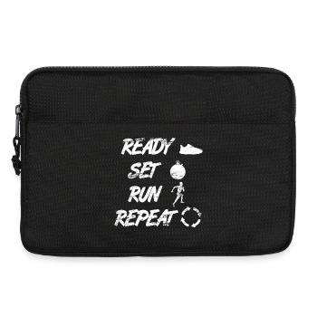 Ready Set Run Repeat - Laptoptasche 13" - Schwarz - Vorne