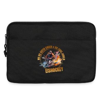 Wo die Kufen singen und die Fans jubeln -Eishockey - Laptoptasche 13" - Schwarz - Vorne