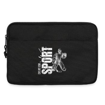 Eins mit dem Sport - Eishockey - Laptoptasche 13" - Schwarz - Vorne