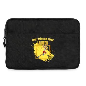 Coole Mädchen gehen Laufen - Laptoptasche 13" - Schwarz - Vorne