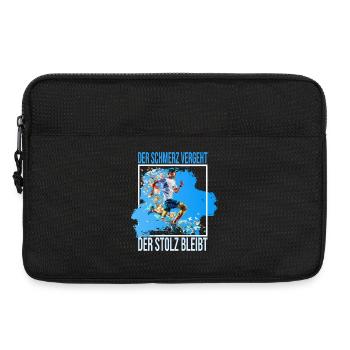 Der Schmerz vergeht - Der Stolz bleibt - Laptoptasche 13" - Schwarz - Vorne
