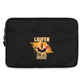 Laufen ist meine Droge - Laptoptasche 13" - Schwarz - Vorne