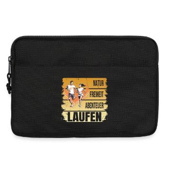 Natur - Freiheit - Abenteuer - Laufen - Laptoptasche 13" - Schwarz - Vorne