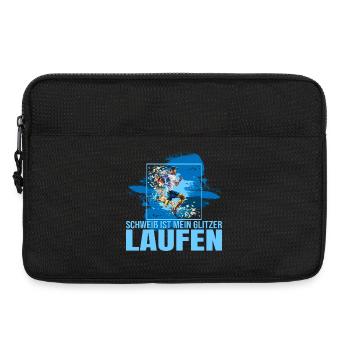 Schweiß ist mein Glitzer - Laptoptasche 13" - Schwarz - Vorne