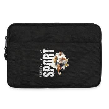 Eins mit dem Sport - Laufen - Laptoptasche 13" - Schwarz - Vorne