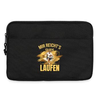 Mir reicht's, ich gehe Laufen - Laptoptasche 13" - Schwarz - Vorne