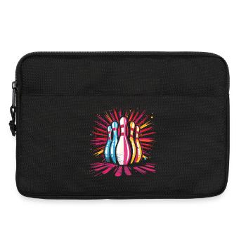 Bowling Cartoon Stil - Laptoptasche 13" - Schwarz - Vorne