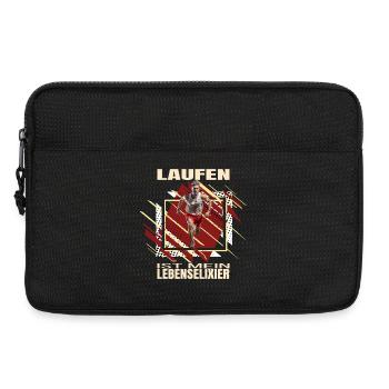 Laufen ist mein Lebenselixier - Laptoptasche 13" - Schwarz - Vorne