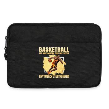 Basketball ist wie Musik für die Seele - Laptoptasche 13" - Schwarz - Vorne