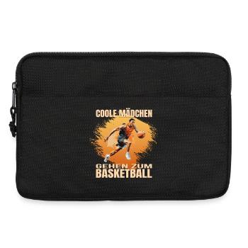 Coole Mädchen gehen zum Basketball - Laptoptasche 13" - Schwarz - Vorne
