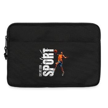 Eins mit dem Sport - Basketball - Laptoptasche 13" - Schwarz - Vorne